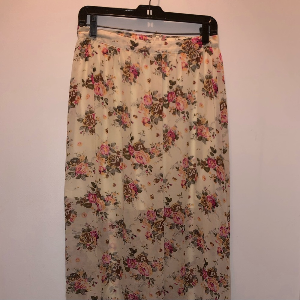 Floral Print Maxi Skirt